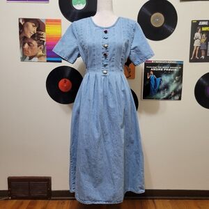 Alexandra Lee | 80s Vintage Denim Midi Dress